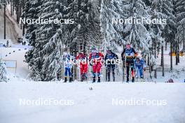 19.01.2024, Oberhof, Germany (GER): Maja Dahlqvist (SWE), Mathilde Myhrvold (NOR), Ane Appelkvist Stenseth (NOR), Nicole Monsorno (ITA), Laura Gimmler (GER), Jasmin Kahara (FIN), (l-r)  - FIS world cup cross-country, individual sprint, Oberhof (GER). www.nordicfocus.com. © Authamayou/NordicFocus. Every downloaded picture is fee-liable.