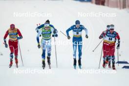 19.01.2024, Oberhof, Germany (GER): Harald Oestberg Amundsen (NOR), Edvin Anger (SWE), Niilo Moilanen (FIN), Matz William Jenssen (NOR), (l-r)  - FIS world cup cross-country, individual sprint, Oberhof (GER). www.nordicfocus.com. © Modica/NordicFocus. Every downloaded picture is fee-liable.