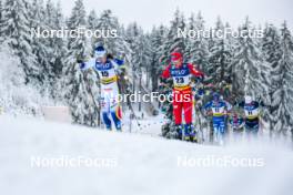 19.01.2024, Oberhof, Germany (GER): Emil Danielsson (SWE), Even Northug (NOR), Lauri Vuorinen (FIN), Renaud Jay (FRA), (l-r)  - FIS world cup cross-country, individual sprint, Oberhof (GER). www.nordicfocus.com. © Authamayou/NordicFocus. Every downloaded picture is fee-liable.