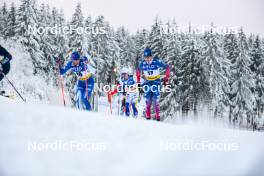 19.01.2024, Oberhof, Germany (GER): Joni Maki (FIN), Calle Halfvarsson (SWE), James Clinton Schoonmaker (USA), (l-r)  - FIS world cup cross-country, individual sprint, Oberhof (GER). www.nordicfocus.com. © Authamayou/NordicFocus. Every downloaded picture is fee-liable.