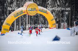 19.01.2024, Oberhof, Germany (GER): Emil Danielsson (SWE), Even Northug (NOR), Harald Oestberg Amundsen (NOR), Valerio Grond (SUI), Ben Ogden (USA), (l-r)  - FIS world cup cross-country, individual sprint, Oberhof (GER). www.nordicfocus.com. © Authamayou/NordicFocus. Every downloaded picture is fee-liable.
