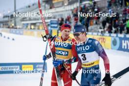 19.01.2024, Oberhof, Germany (GER): Harald Oestberg Amundsen (NOR), Ben Ogden (USA), (l-r)  - FIS world cup cross-country, individual sprint, Oberhof (GER). www.nordicfocus.com. © Modica/NordicFocus. Every downloaded picture is fee-liable.