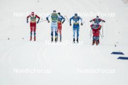 19.01.2024, Oberhof, Germany (GER): Harald Oestberg Amundsen (NOR), Edvin Anger (SWE), Niilo Moilanen (FIN), Matz William Jenssen (NOR), Ansgar Evensen (NOR), (l-r)  - FIS world cup cross-country, individual sprint, Oberhof (GER). www.nordicfocus.com. © Modica/NordicFocus. Every downloaded picture is fee-liable.