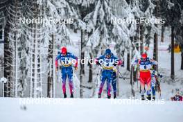 19.01.2024, Oberhof, Germany (GER): Kevin Bolger (USA), Ben Ogden (USA), Valerio Grond (SUI), (l-r)  - FIS world cup cross-country, individual sprint, Oberhof (GER). www.nordicfocus.com. © Authamayou/NordicFocus. Every downloaded picture is fee-liable.