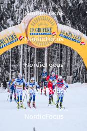 19.01.2024, Oberhof, Germany (GER): Frida Karlsson (SWE), Jonna Sundling (SWE), Victoria Carl (GER), Kristine Stavaas Skistad (NOR), Linn Svahn (SWE), (l-r)  - FIS world cup cross-country, individual sprint, Oberhof (GER). www.nordicfocus.com. © Authamayou/NordicFocus. Every downloaded picture is fee-liable.