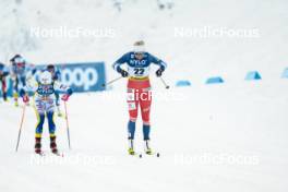 19.01.2024, Oberhof, Germany (GER): Emma Ribom (SWE), Tereza Beranova (CZE), (l-r)  - FIS world cup cross-country, individual sprint, Oberhof (GER). www.nordicfocus.com. © Modica/NordicFocus. Every downloaded picture is fee-liable.