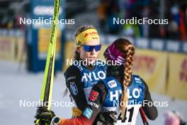 20.01.2024, Oberhof, Germany (GER): Rosie Brennan (USA), Lisa Lohmann (GER), Katherine Sauerbrey (GER), (l-r)  - FIS world cup cross-country, mass, Oberhof (GER). www.nordicfocus.com. © Modica/NordicFocus. Every downloaded picture is fee-liable.