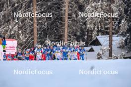 20.01.2024, Oberhof, Germany (GER): Emma Ribom (SWE), Frida Karlsson (SWE), Johanna Matintalo (FIN), Ebba Andersson (SWE), Krista Parmakoski (FIN), (l-r)  - FIS world cup cross-country, mass, Oberhof (GER). www.nordicfocus.com. © Authamayou/NordicFocus. Every downloaded picture is fee-liable.