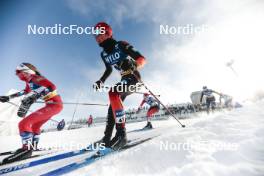 20.01.2024, Oberhof, Germany (GER): Mathilde Myhrvold (NOR), Verena Veit (GER), (l-r)  - FIS world cup cross-country, mass, Oberhof (GER). www.nordicfocus.com. © Modica/NordicFocus. Every downloaded picture is fee-liable.