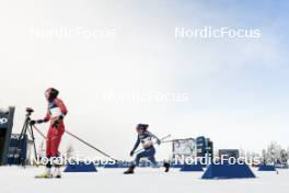 20.01.2024, Oberhof, Germany (GER): Heidi Weng (NOR), Krista Parmakoski (FIN), (l-r)  - FIS world cup cross-country, mass, Oberhof (GER). www.nordicfocus.com. © Modica/NordicFocus. Every downloaded picture is fee-liable.