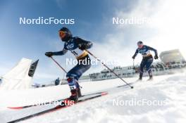 20.01.2024, Oberhof, Germany (GER): Juliette Ducordeau (FRA), Melissa Gal (FRA), (l-r)  - FIS world cup cross-country, mass, Oberhof (GER). www.nordicfocus.com. © Modica/NordicFocus. Every downloaded picture is fee-liable.
