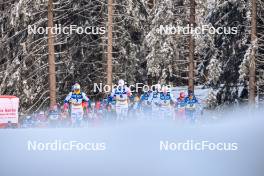 20.01.2024, Oberhof, Germany (GER): Emma Ribom (SWE), Frida Karlsson (SWE), Ebba Andersson (SWE), Krista Parmakoski (FIN), (l-r)  - FIS world cup cross-country, mass, Oberhof (GER). www.nordicfocus.com. © Authamayou/NordicFocus. Every downloaded picture is fee-liable.