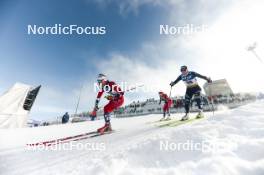 20.01.2024, Oberhof, Germany (GER): Hedda Oestberg Amundsen (NOR), Anna Comarella (ITA), (l-r)  - FIS world cup cross-country, mass, Oberhof (GER). www.nordicfocus.com. © Modica/NordicFocus. Every downloaded picture is fee-liable.