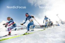 20.01.2024, Oberhof, Germany (GER): Rosie Brennan (USA), Kerttu Niskanen (FIN), Linn Svahn (SWE), (l-r)  - FIS world cup cross-country, mass, Oberhof (GER). www.nordicfocus.com. © Modica/NordicFocus. Every downloaded picture is fee-liable.