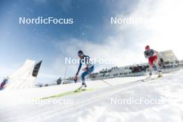 20.01.2024, Oberhof, Germany (GER): Anne Kyllonen (FIN), Giuliana Werro (SUI), (l-r)  - FIS world cup cross-country, mass, Oberhof (GER). www.nordicfocus.com. © Modica/NordicFocus. Every downloaded picture is fee-liable.