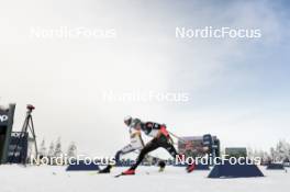 20.01.2024, Oberhof, Germany (GER): Linn Svahn (SWE), Victoria Carl (GER), (l-r)  - FIS world cup cross-country, mass, Oberhof (GER). www.nordicfocus.com. © Modica/NordicFocus. Every downloaded picture is fee-liable.