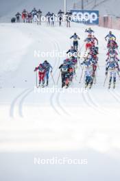 20.01.2024, Oberhof, Germany (GER): Heidi Weng (NOR), Katharina Hennig (GER), Ebba Andersson (SWE), Frida Karlsson (SWE), (l-r)  - FIS world cup cross-country, mass, Oberhof (GER). www.nordicfocus.com. © Modica/NordicFocus. Every downloaded picture is fee-liable.