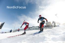 20.01.2024, Oberhof, Germany (GER): Mathilde Myhrvold (NOR), Verena Veit (GER), (l-r)  - FIS world cup cross-country, mass, Oberhof (GER). www.nordicfocus.com. © Modica/NordicFocus. Every downloaded picture is fee-liable.