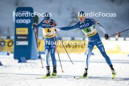 21.01.2024, Oberhof, Germany (GER): Arsi Ruuskanen (FIN), Iivo Niskanen (FIN), (l-r)  - FIS world cup cross-country, relay, Oberhof (GER). www.nordicfocus.com. © Modica/NordicFocus. Every downloaded picture is fee-liable.