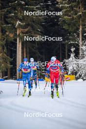 21.01.2024, Oberhof, Germany (GER): Ristomatti Hakola (FIN), Martin Loewstroem Nyenget (NOR), (l-r)  - FIS world cup cross-country, relay, Oberhof (GER). www.nordicfocus.com. © Authamayou/NordicFocus. Every downloaded picture is fee-liable.