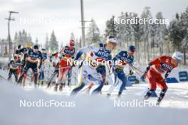 21.01.2024, Oberhof, Germany (GER): Dietmar Noeckler (ITA), Nicola Wigger (SUI), Ristomatti Hakola (FIN), (l-r)  - FIS world cup cross-country, relay, Oberhof (GER). www.nordicfocus.com. © Modica/NordicFocus. Every downloaded picture is fee-liable.