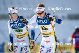 21.01.2024, Oberhof, Germany (GER): Oskar Svensson (SWE), Gustaf Berglund (SWE), (l-r)  - FIS world cup cross-country, relay, Oberhof (GER). www.nordicfocus.com. © Modica/NordicFocus. Every downloaded picture is fee-liable.