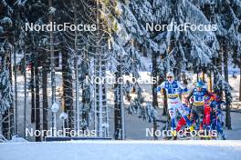 21.01.2024, Oberhof, Germany (GER): William Poromaa (SWE), Lucas Boegl (GER), (l-r) - FIS world cup cross-country, relay, Oberhof (GER). www.nordicfocus.com. © Authamayou/NordicFocus. Every downloaded picture is fee-liable.