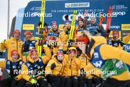 21.01.2024, Oberhof, Germany (GER): Katherine Sauerbrey (GER), Katharina Hennig (GER), Pia Fink (GER), Victoria Carl (GER), Lisa Lohmann (GER), Verena Veit (GER), Coletta Rydzek (GER), Lena Keck (GER), (l-r)  - FIS world cup cross-country, relay, Oberhof (GER). www.nordicfocus.com. © Modica/NordicFocus. Every downloaded picture is fee-liable.