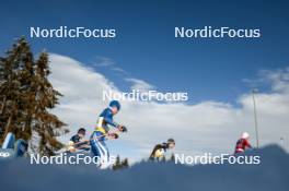 21.01.2024, Oberhof, Germany (GER): Arsi Ruuskanen (FIN), Friedrich Moch (GER), Paal Golberg (NOR), (l-r)  - FIS world cup cross-country, relay, Oberhof (GER). www.nordicfocus.com. © Modica/NordicFocus. Every downloaded picture is fee-liable.