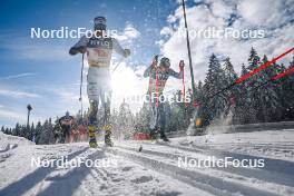 21.01.2024, Oberhof, Germany (GER): Johan Haeggstroem (SWE), Lauri Vuorinen (FIN), (l-r)  - FIS world cup cross-country, relay, Oberhof (GER). www.nordicfocus.com. © Authamayou/NordicFocus. Every downloaded picture is fee-liable.