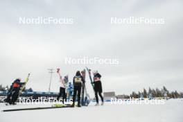21.01.2024, Oberhof, Germany (GER): Krista Parmakoski (FIN), Anne Kyllonen (FIN), Johanna Matintalo (FIN), Jasmi Joensuu (FIN), (l-r)  - FIS world cup cross-country, relay, Oberhof (GER). www.nordicfocus.com. © Modica/NordicFocus. Every downloaded picture is fee-liable.