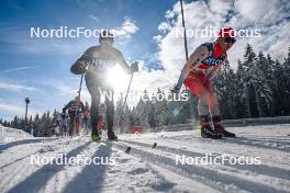 21.01.2024, Oberhof, Germany (GER): Dietmar Noeckler (ITA), Nicola Wigger (SUI), (l-r)  - FIS world cup cross-country, relay, Oberhof (GER). www.nordicfocus.com. © Authamayou/NordicFocus. Every downloaded picture is fee-liable.
