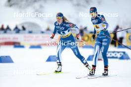 21.01.2024, Oberhof, Germany (GER): Jasmi Joensuu (FIN), Krista Parmakoski (FIN), (l-r)  - FIS world cup cross-country, relay, Oberhof (GER). www.nordicfocus.com. © Modica/NordicFocus. Every downloaded picture is fee-liable.