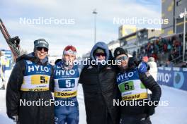 21.01.2024, Oberhof, Germany (GER): Scott Patterson (USA), Gus Schumacher (USA), Zak Ketterson (USA), Ben Ogden (USA), (l-r)  - FIS world cup cross-country, relay, Oberhof (GER). www.nordicfocus.com. © Modica/NordicFocus. Every downloaded picture is fee-liable.