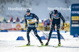 21.01.2024, Oberhof, Germany (GER): Davide Graz (ITA), Alessandro Chiocchetti (ITA), (l-r)  - FIS world cup cross-country, relay, Oberhof (GER). www.nordicfocus.com. © Modica/NordicFocus. Every downloaded picture is fee-liable.