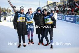 21.01.2024, Oberhof, Germany (GER): Scott Patterson (USA), Gus Schumacher (USA), Zak Ketterson (USA), Ben Ogden (USA), (l-r)  - FIS world cup cross-country, relay, Oberhof (GER). www.nordicfocus.com. © Modica/NordicFocus. Every downloaded picture is fee-liable.