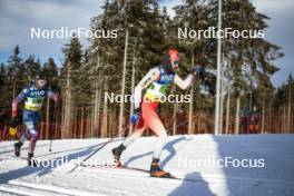 21.01.2024, Oberhof, Germany (GER): Ben Ogden (USA), Beda Klee (SUI), (l-r)  - FIS world cup cross-country, relay, Oberhof (GER). www.nordicfocus.com. © Modica/NordicFocus. Every downloaded picture is fee-liable.