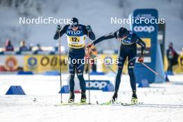 21.01.2024, Oberhof, Germany (GER): Davide Graz (ITA), Alessandro Chiocchetti (ITA), (l-r)  - FIS world cup cross-country, relay, Oberhof (GER). www.nordicfocus.com. © Modica/NordicFocus. Every downloaded picture is fee-liable.