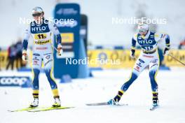 21.01.2024, Oberhof, Germany (GER): Moa Lundgren (SWE), Maja Dahlqvist (SWE), (l-r)  - FIS world cup cross-country, relay, Oberhof (GER). www.nordicfocus.com. © Modica/NordicFocus. Every downloaded picture is fee-liable.