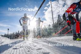 21.01.2024, Oberhof, Germany (GER): Johan Haeggstroem (SWE), Lauri Vuorinen (FIN), (l-r)  - FIS world cup cross-country, relay, Oberhof (GER). www.nordicfocus.com. © Authamayou/NordicFocus. Every downloaded picture is fee-liable.