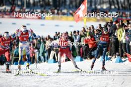 27.01.2024, Goms, Switzerland (SUI): Anja Weber (SUI), Maelle Veyre (FRA), (l-r)  - FIS world cup cross-country, individual sprint, Goms (SUI). www.nordicfocus.com. © Modica/NordicFocus. Every downloaded picture is fee-liable.