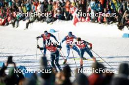 27.01.2024, Goms, Switzerland (SUI): Riccardo Bernardi (ITA), Lauri Vuorinen (FIN), James Clugnet (GBR), (l-r)  - FIS world cup cross-country, individual sprint, Goms (SUI). www.nordicfocus.com. © Modica/NordicFocus. Every downloaded picture is fee-liable.