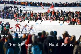 27.01.2024, Goms, Switzerland (SUI): Maria Hartz Melling (NOR), Emma Ribom (SWE), Johanna Hagstroem (SWE), (l-r)  - FIS world cup cross-country, individual sprint, Goms (SUI). www.nordicfocus.com. © Modica/NordicFocus. Every downloaded picture is fee-liable.