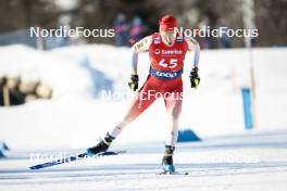 27.01.2024, Goms, Switzerland (SUI): Erwan Kaeser (SUI) - FIS world cup cross-country, individual sprint, Goms (SUI). www.nordicfocus.com. © Modica/NordicFocus. Every downloaded picture is fee-liable.