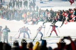 27.01.2024, Goms, Switzerland (SUI): Rosie Brennan (USA), Jasmin Kahara (FIN), Linn Svahn (SWE), Katerina Janatova (CZE), (l-r)  - FIS world cup cross-country, individual sprint, Goms (SUI). www.nordicfocus.com. © Modica/NordicFocus. Every downloaded picture is fee-liable.