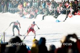27.01.2024, Goms, Switzerland (SUI): Victoria Carl (GER), Lea Fischer (SUI), (l-r)  - FIS world cup cross-country, individual sprint, Goms (SUI). www.nordicfocus.com. © Modica/NordicFocus. Every downloaded picture is fee-liable.