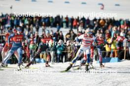 27.01.2024, Goms, Switzerland (SUI): Lea Fischer (SUI), Jasmin Kahara (FIN), Linn Svahn (SWE), Rosie Brennan (USA), (l-r)  - FIS world cup cross-country, individual sprint, Goms (SUI). www.nordicfocus.com. © Modica/NordicFocus. Every downloaded picture is fee-liable.