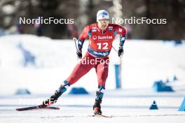 27.01.2024, Goms, Switzerland (SUI): Haavard Solaas Taugboel (NOR) - FIS world cup cross-country, individual sprint, Goms (SUI). www.nordicfocus.com. © Modica/NordicFocus. Every downloaded picture is fee-liable.