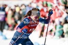 27.01.2024, Goms, Switzerland (SUI): Rosie Brennan (USA) - FIS world cup cross-country, individual sprint, Goms (SUI). www.nordicfocus.com. © Modica/NordicFocus. Every downloaded picture is fee-liable.