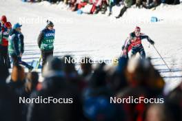 27.01.2024, Goms, Switzerland (SUI): Marina Kaelin (SUI), Maelle Veyre (FRA), (l-r)  - FIS world cup cross-country, individual sprint, Goms (SUI). www.nordicfocus.com. © Modica/NordicFocus. Every downloaded picture is fee-liable.